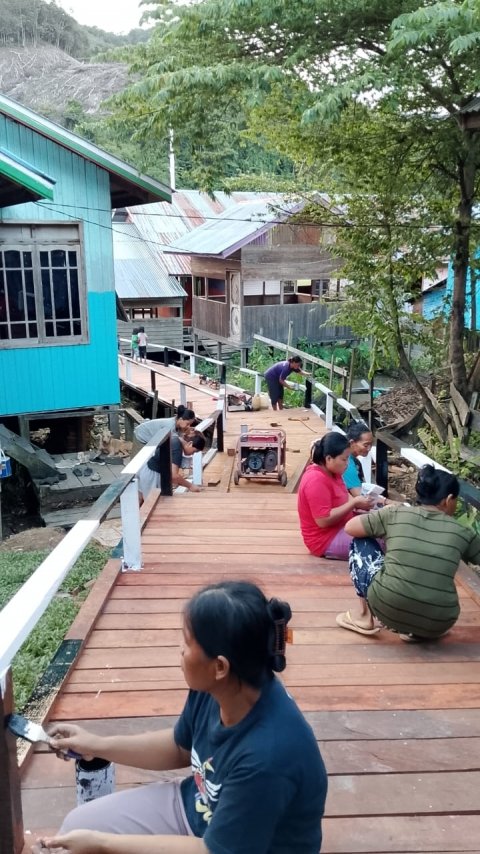 pembuatan jembatan tahun 2025 desa sibalu 